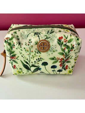 Tory Burch Floral Patent Vinyl Cosmetic Bag